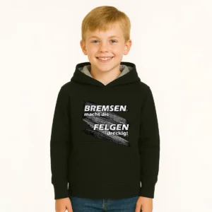 Kinder Hoodie Bremsen macht die Felgen dreckig