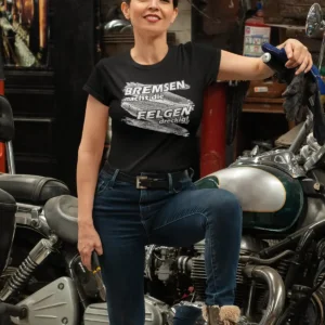 Damen T-Shirt Bremsen macht die Felgen dreckig