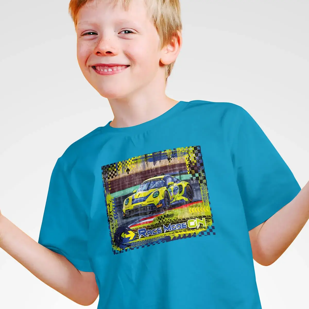 Kids T-Shirt - RACE MODE ON - Porsche 911 GT3-R 992 - Image 7