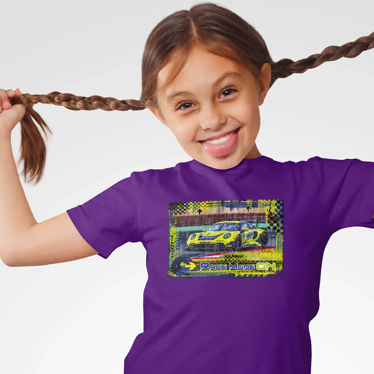 Kids T-Shirt - RACE MODE ON - Porsche 911 GT3-R 992 - Image 4