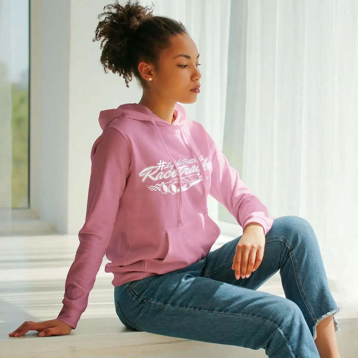 Exklusiv - Damen Hoodie DoubleVibes #LifeIsBetterOnRacetracks – Bild 2