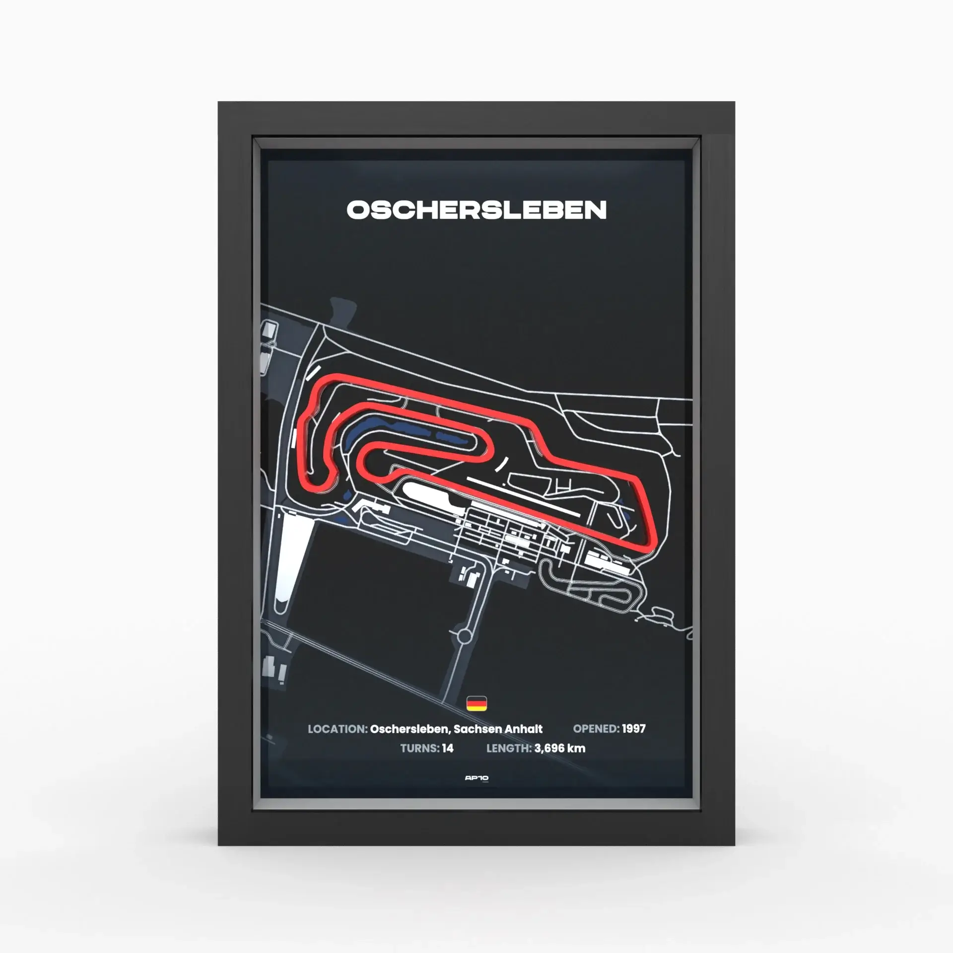 Oschersleben 3D Rennstrecke Original A3 – Bild 3