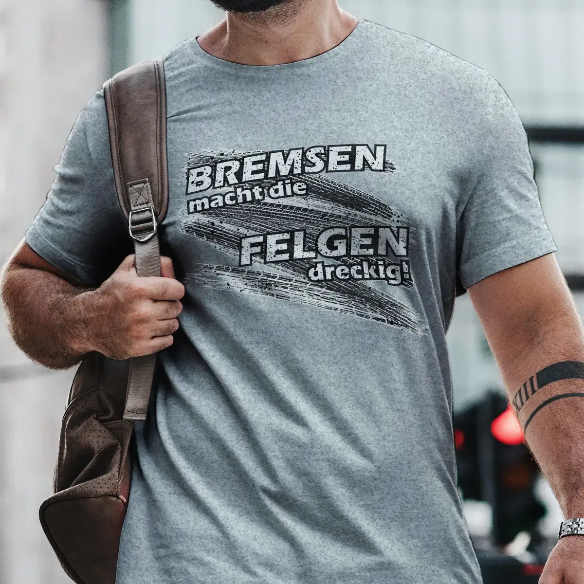 Auffälliges Fun T-Shirt Bremsen macht die Felgen dreckig | Motorsport Sprüche T-Shirt – Bild 2